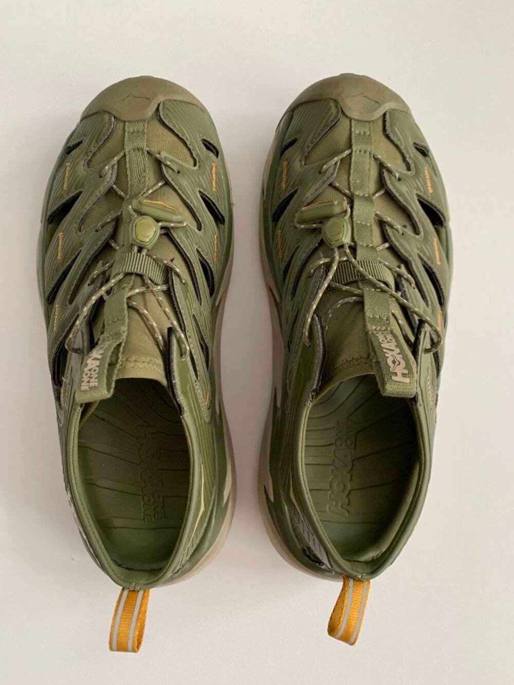 HOKA HOPARA SANDALS KHAKI GREEN Men's SIZE US 9.5 or UK 9 JPN 27.5